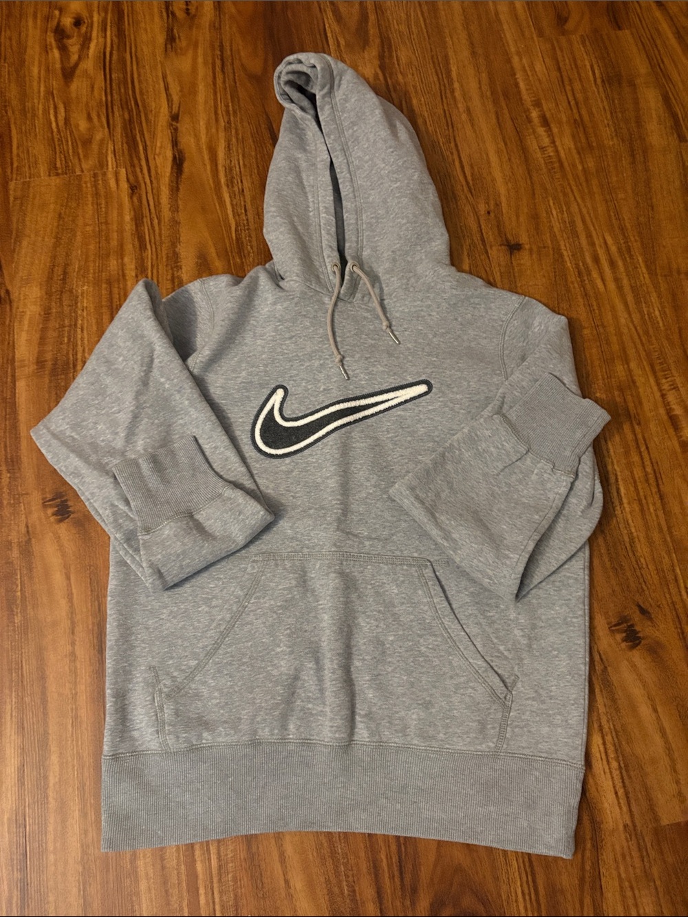Nike Gray Hoodie with Embroidered Swoosh